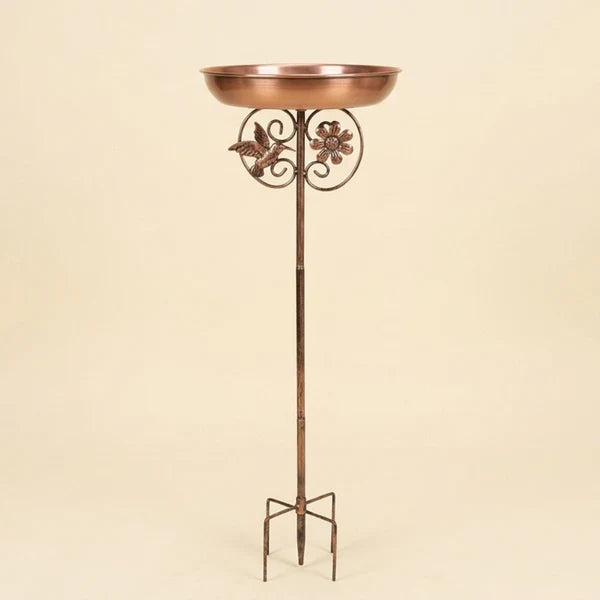 Eleanor&rsquo;s Handcrafted Copper Bird Bath 4