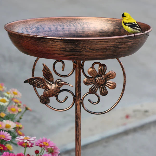 Eleanor&rsquo;s Handcrafted Copper Bird Bath 5