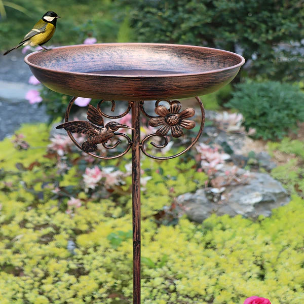 Eleanor&rsquo;s Handcrafted Copper Bird Bath 6