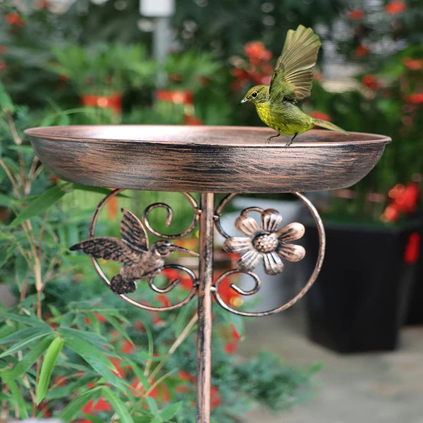 Eleanor&rsquo;s Handcrafted Copper Bird Bath 7