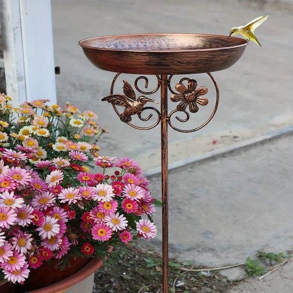 Eleanor&rsquo;s Handcrafted Copper Bird Bath 8