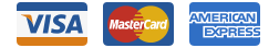 Visa, Mastercard, American Express and Discover accepted